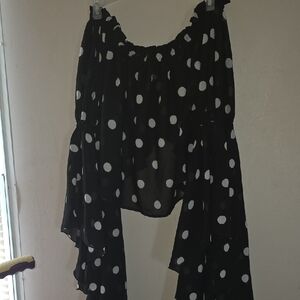 Truth Black Asymmetrical Maxi Skirt for Cocktail